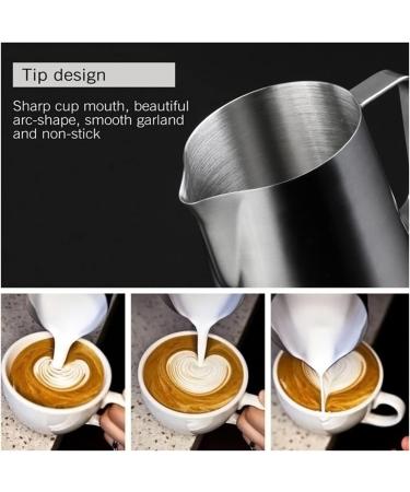 Duety Stainless Steel Milk Frothing Pitcher 600ml(20oz) Milk Frothing Pitcher with Thermometer Espresso Steaming Frothing Cup Milk Latte Art Jug for Espresso Machines and Latte Cappuccino Art Temperature Pulling Cup - Buy Online on GoSupps.com