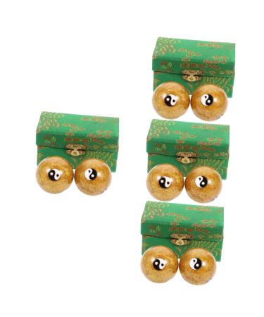 Healeved 8 STK Massage globe Handrolling Balls Asian meditation balls Tool Stress Balls for adult handballs made of metal hand balls massage wrist ball rolling the ball baoding
