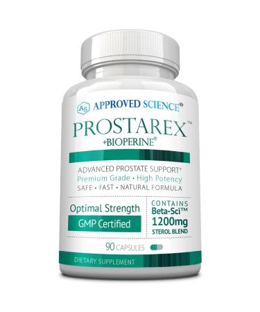 Approved Science  Prostarex - Support Prostate Health  Strengthen Bladder  Boost Drive and Performance - Saw Palmetto & 1200mg of Beta-Sci  with Bioperine  - 90 Capsules -1 Month Supply 90 Count (Pack of 1)