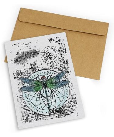Dragonfly and Feathers Love Words Clear Stamps | Silicone Transparent Seal for Card Making and Scrapbooking - Buy Online on GoSupps.com