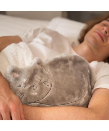 SOXO Plush Hot Water Bottle Cover with Cat Ears for Kids - Neck & Back Pain Relief | Hand Warmer for Period Cramps - Buy Online on GoSupps.com