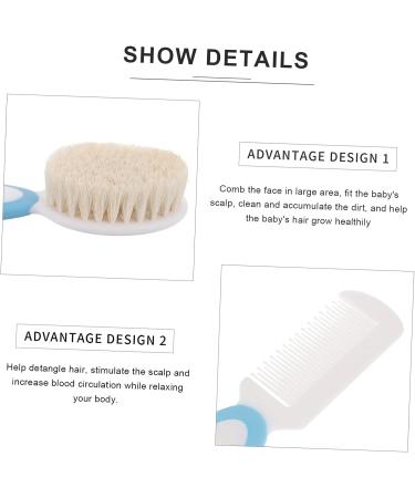 4-Piece Baby Hair Brush Set with Silicone Shampoo Comb - Soft Bristles for Newborns and Toddlers - Buy Online on GoSupps.com