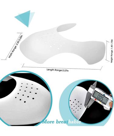 Shoe Crease Protector 2 Pair Set for Men's US Size 7.5-12 - Soft Material, Running & Casual Shoe Toe Box Crease Guard in White & Black - Buy Online on GoSupps.com