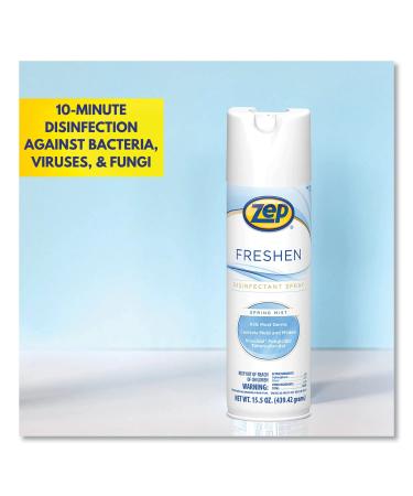 Zep Freshen Disinfectant Spray Spring Mist 15.5 oz Aerosol Spray