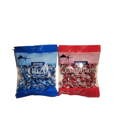 Krinos Hard Candy (1 Ouzo & 1 Cinnamon) Pack of 2 x 200g