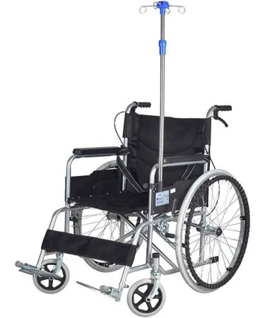 Adjustable Height IV Pole for Wheelchair 4 Hook Iv Bag Holder Stand Stainless Steel for Hospital and Home Care - Buy Online on GoSupps.com