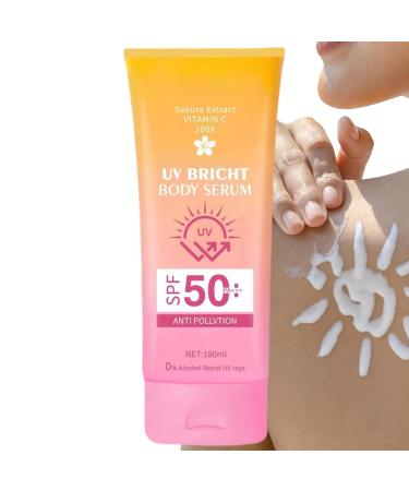 GkgWuxf Waterproof Sunscreen Daily 50 Sunscreen180ml Waterproof Body Sunscreen for Swimming Summer Activities Sunbathing