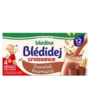 Blédina Gourmet Chocolate, from 12 months - The 4 bricks of 250 ml