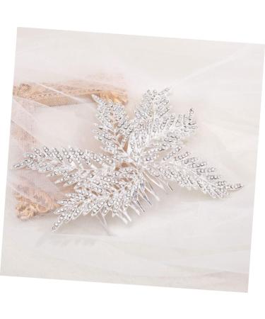minkissy Comb bridal comb winter wedding decor bridal headpieces for wedding Bridal Hair women hair leaves hair comb Snowflake crystal headpiece hair decor alloy bride rhinestones Wig - Buy Online on GoSupps.com