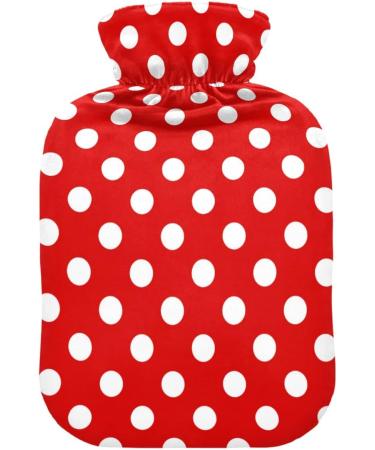 Red Hot Water Bottle with Dotted Cover | Pain Relief Heat Pack for Headache & Back Pain | 1L International Shipping - Buy Online on GoSupps.com