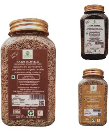 Farm Royale Jeera/Ajwain/Black Pepper Whole Combo(200gm/200gm/200gm)100% Fresh Pure and Natural. - Buy Online on GoSupps.com