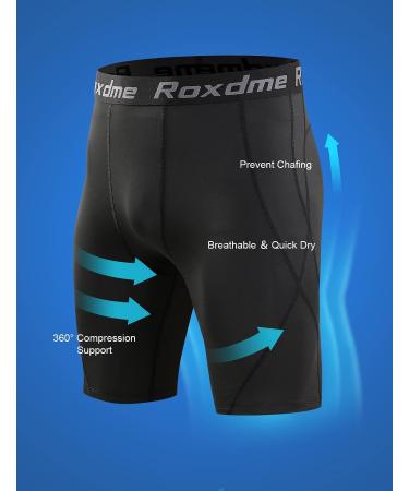 Roxdme 5 Pack Compression Shorts Men Spandex Sport Athletic Workout Running Tights MEDIUM - Buy Online on GoSupps.com