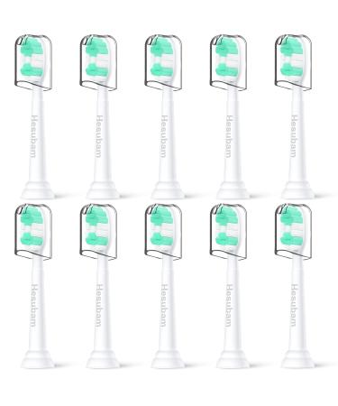Hesubam Replacement Toothbrush Heads for Philips Sonicare ProtectiveClean 4100 5100 6100 FlexCare Proresults 2 Series C2 C1 G2 W2 W3 G3 HX9023 HX6250  10pk Electric Brush Heads Blue