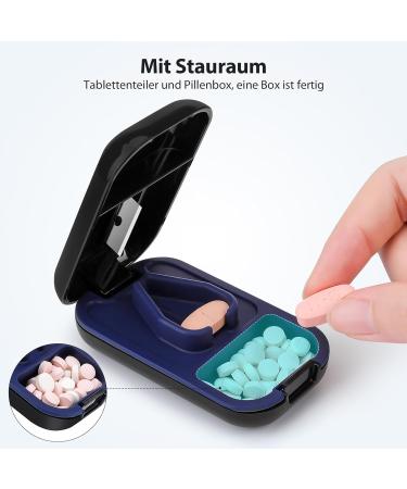 Buy Opret Tablet Divider & Cutter for Small Tablets & Large Pills - Split Cut and Scatter Tablets Easily | Blue & Black - Buy Online on GoSupps.com