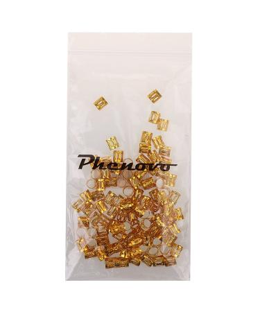 Phenovo 100pcs Microring Beads for Hair Extensions - Gold Braiding Beads - One Size - International Shipping Available - Buy Online on GoSupps.com