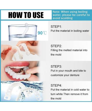 Care Spring 2 Pairs Cosmetic Veneer Teeth Fake Teeth Veneers Top and Bottom Whitening Dentures Natural Tone Instant Smile Veneer Teeth for Man Woman Teeth Whitening and Perfect Smile - Buy Online on GoSupps.com