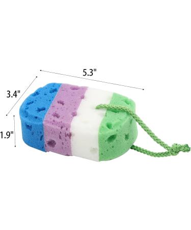 3-Piece Exfoliating Bath Sponge Set for Soft Shower Loofah Body Scrubber - Buy Online on GoSupps.com