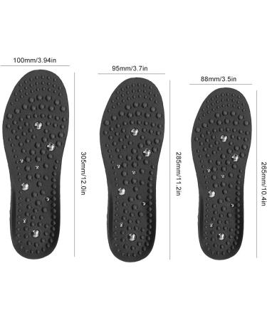 Brrnoo Magnetic Massage Insoles | Healthy Breathable Foot Acupoint & Reflex Massage | Promote Blood Circulation | Small Size 35-41 - Black - Buy Online on GoSupps.com