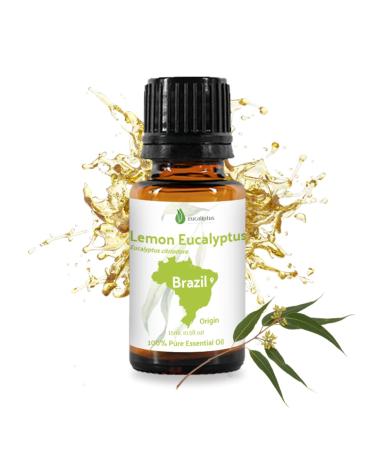Lemon Eucalyptus Oil by Eucaliptus from Brazil - Pure Lemon Eucalyptus - 100% Pure Steam Distilled Natural Aceite de Eucalipto Lim n - Aromatherapy - Premium Therapeutic Grade (15ml) Lemon Eucalyptus 0.5 Fl Oz (Pack of 1)