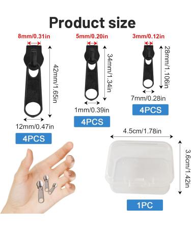 12 Pack Zipper Slider Replacement - Removable Zipper Pulls for Coats Suitcases & Backpacks (Black) - Durable & Easy to Install - Buy Online on GoSupps.com