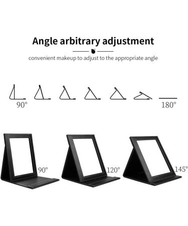 DUcare Portable Folding Vanity Makeup Mirror - Large Black | Adjustable Stand - Buy Online on GoSupps.com