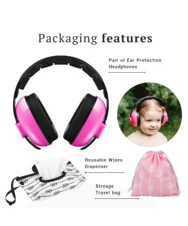 Kiki Babies Baby Noise Canceling Headphones with Travel Bag and Wipes Dispenser | Premium Infant Ear Muffs for Concerts, Outdoors, Airplane | Comfortable Design - Buy Online on GoSupps.com