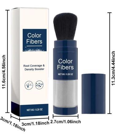 Thick Hair Fiber Powder Extra Large Colored Fiber Women & Men Hair Thickener Black Hair Spray For Replenishing Hair Root Cover Up Magic Retouch Dark Brown Makes Thin Hair Look Thicker 8g (Gray) - Buy Online on GoSupps.com
