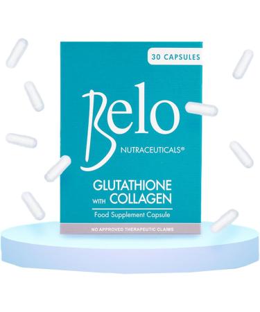 Belo Nutraceuticals Glutathione Collagen Advanced Skin Support Beauty Capsule Supplement - 30 Capsules