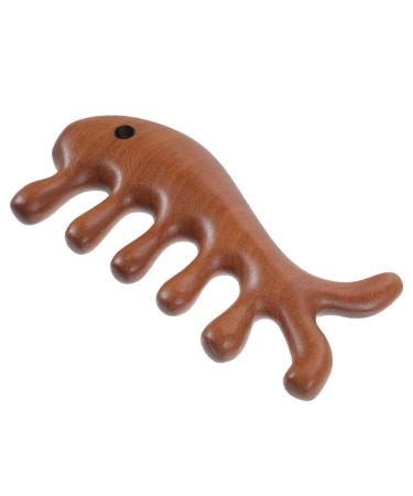 Frcolor 2-St Fish Shape Massage Comb | Comfortable Head & Skin Massage Tool | Gua Sha Wooden Hair Comb for Men & Women - Portable Massage Solution - Buy Online on GoSupps.com