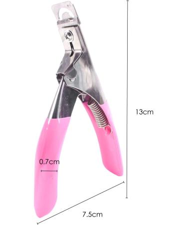 TRIXES Nail Clippers - False Nail Tip Cutters - Nail Trimmer for Acrylic or Gel Nails - Professional Nail Tip Clippers - False Nails Artificial Gel Nails Shaper - Professional Manicure Tools - Pink - Buy Online on GoSupps.com