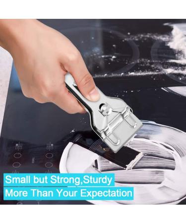 BUKISA Glass Cooktop Scraper Stove Top Cleaner Paint Remover - Home Supplies Kitchen Cleaners for Floor Tile Oven Doors Glass Window Decontamination Scraper*1 + Replacement Blade*5 (B - Buy Online on GoSupps.com