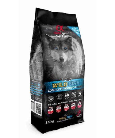 Alpha Spirit 3002201 - Semi-Wet Food, Wild Fish, 1.5 kg
