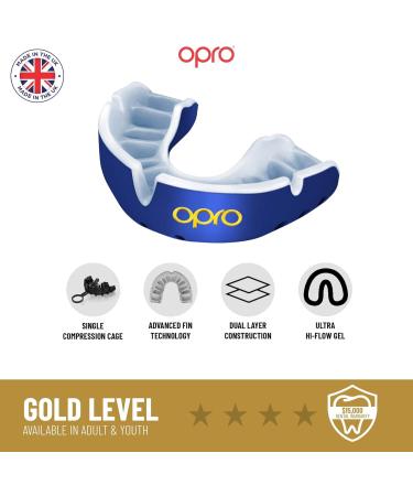 OPRO Gold Level Mussion Protection | Ultimate Mouthguard for Boxing Rugby Hockey & Lacrosse | Adult & Youth (10+) - International Shipping Available - Buy Online on GoSupps.com