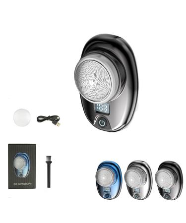 Fast Charging Digital Display Mini Shaver Zao Mini Shaver Men 2024 Mini Electric Shaver Pocket Size Waterproof Razor Washable Portable Portable Electric Shavers for Men Rechargeable USB C (Black)