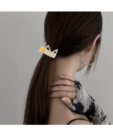 2 Pcs Rhinestone Cat Ears Ponytail Hair Clips - Fashion Metal Barrettes for Women and Girls - Buy Online on GoSupps.com