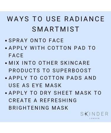 SKINDER Radiance Smartmist | 50ml (1 of 1) | Blue Light Skincare | All Skin Types | Hydrating Vitamin & Mineral Enriched Facial Spray - Buy Online on GoSupps.com