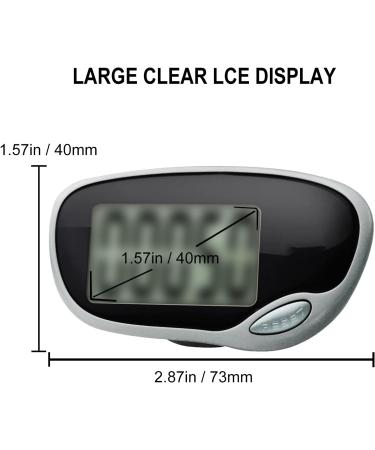 MOLIONS Pedometer for Walking - Simple Step Counter with Large Display - Accurate Tracker for Men, Women, Kids, and Elderly - Black 1 Pack - Buy Online on GoSupps.com
