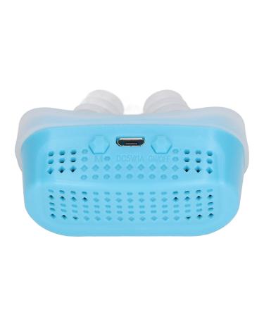 DAUERHAFT Electric Prevent Snoring Device Low Noise Micro Blower Silicone Strap Electric Snoring Solution Device for Home Use(Blue)