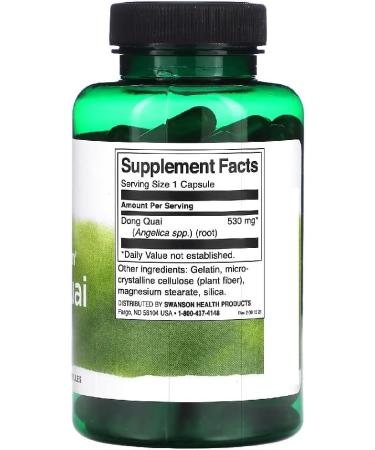 Swanson Don Quai - Natural Women's Well-Being Supplement - 100 Capsules | Ship Internationally - Buy Online on GoSupps.com