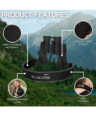 BlueCabi Neoprene Neck Shoulder Strap for Cameras and Binoculars - Comfortable & Adjustable Men and Women - Anti Slip Lightweight Design - Black - Buy Online on GoSupps.com