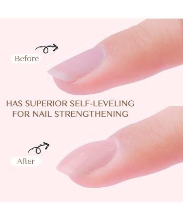 Saviland 5-In-1 Sheer Pink Rubber Base Gel Nail Polish - Strengthener for Starters & Professionals - Home DIY - Buy Online on GoSupps.com