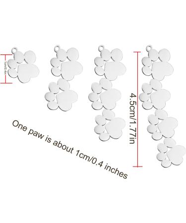 Zounghy Personalised Paw Print Necklace Custom Dog Paw Pendant Necklace with 1-4 Names Engraved Name Tiny Paw Necklace Pet Memorial Jewelry for Pet Lovers Mothers Day Gift for Pet Mom Silver - Buy Online on GoSupps.com