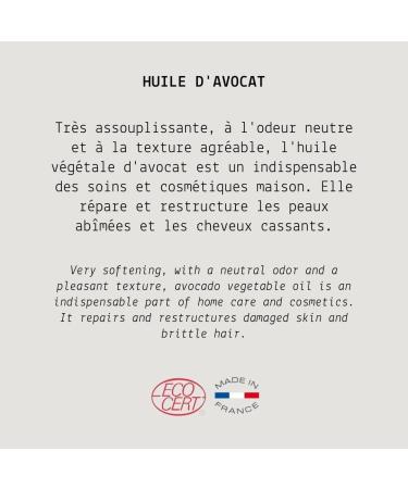 MY COSMETIK - Avocado vegetable oil - ORGANIC AB From organic farming - 100% pure and natural - Made in France - Buy Online on GoSupps.com