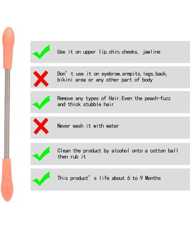  Cankypu Cankypu 3Pcs Hair Remover Spring Facial Hair Removal for Women Spring Face Epilator Removes Hair on the Upper Lip Chin Cheeks & Sideburns - Buy Online on GoSupps.com