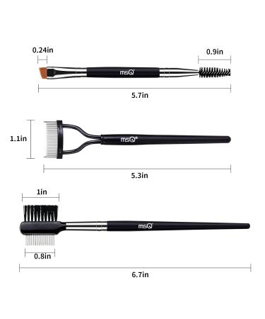 MSQ Eyebrow Brush & Eyelash Separator Set | Professional 3-Piece Eye Makeup Tools for Perfect Brows & Lashes - International Shipping Available - Buy Online on GoSupps.com