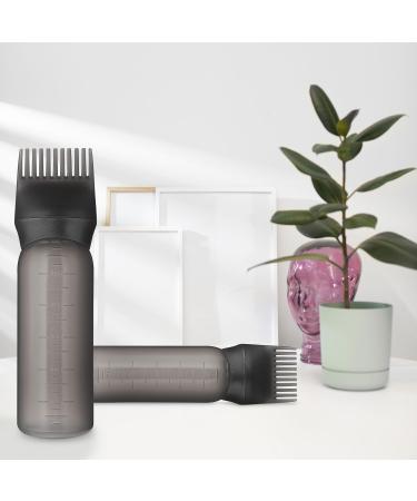 WLLHYF Root Comb Applicator Bottle 6 Ounce Hair Oil Applicator 1 Pack Applicator Bottle Brush with Graduated Scale Hair Root Comb Color Applicator for Hair Dye (Black) - Buy Online on GoSupps.com