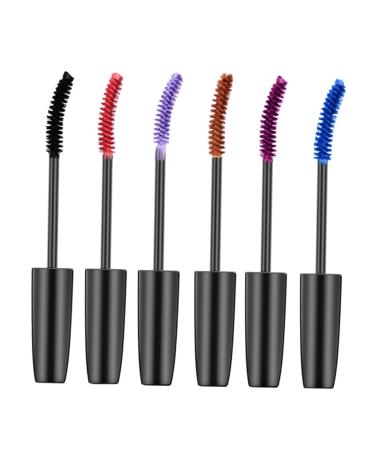 Angoily 6pcs Colored Mascara Women Mascara Eyelash Makeup Mascara Gold Arabic Perfume Bottle Makeup Tool Abs