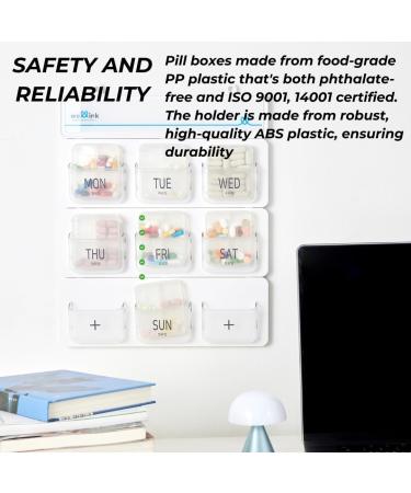 Monthly Pill Organizer 28 Days | 9 Compartment Pillbox for Medicine Vitamins & Supplements - Wall-Hangable & Versatile - Buy Online on GoSupps.com