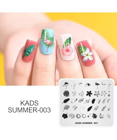 KADS Nail Art Stamping plate Nail Template Nail Art Design Tool Nail DIY Design Image Plate (SU003) - Buy Online on GoSupps.com