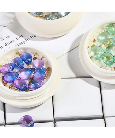 Mixed Size Water Dropped Colorful Elongated Nail Art Rhinestone DIY Tips Glass Stone Manicure Decor(F718-7) - Buy Online on GoSupps.com